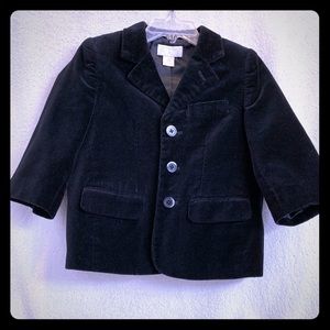 Children’s Place Black Velvet Blazer Boys 24 Mo